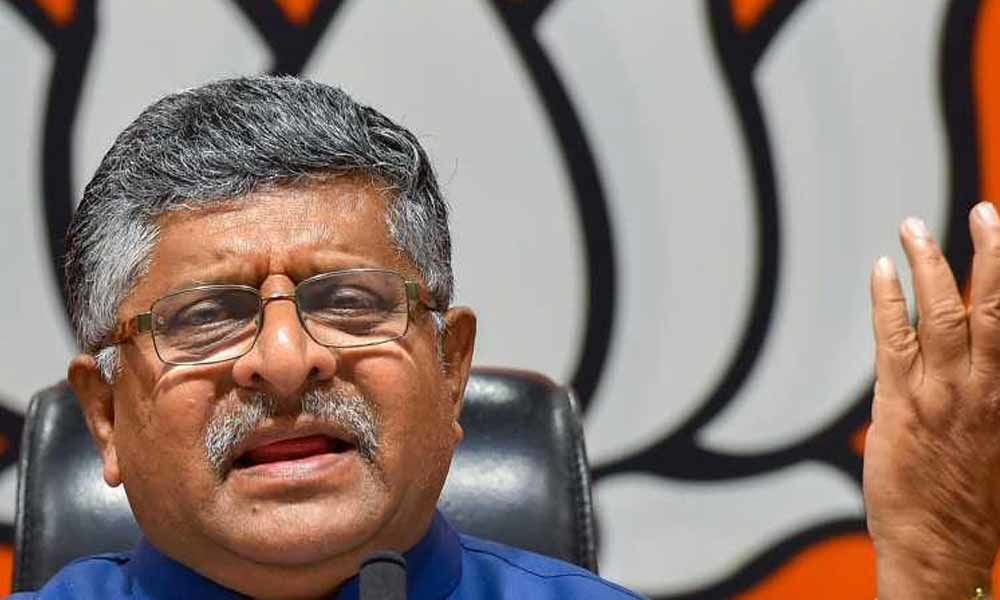 Law Minister Ravi Shankar Prasad charges Opposition of double standards on EVMs