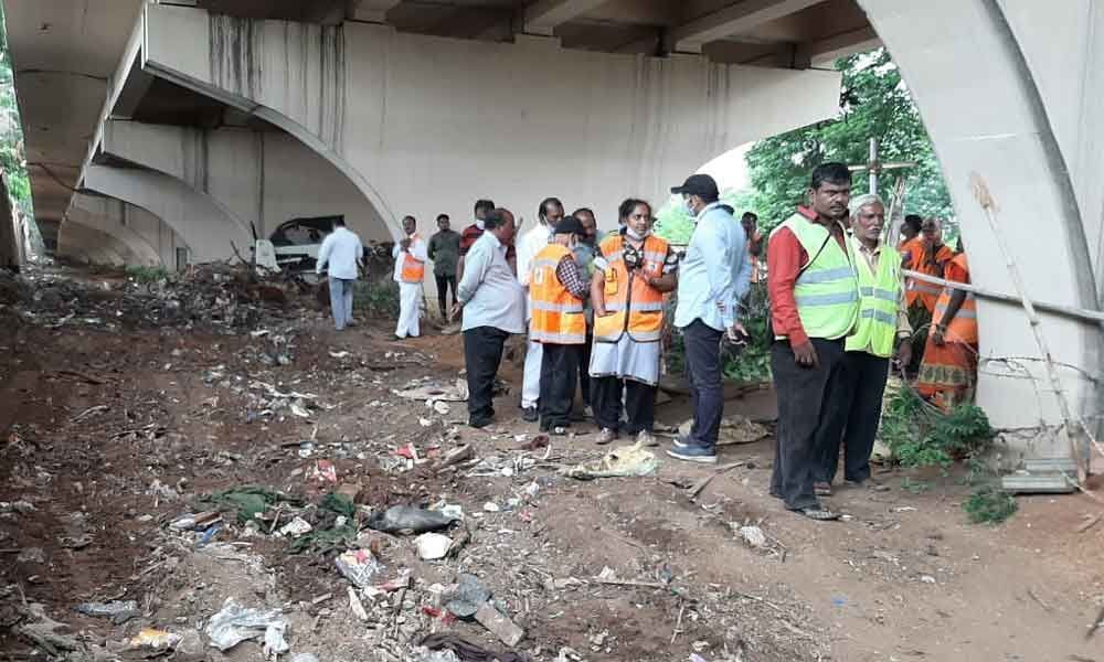 Illegal settlements beneath Tank Bund demolished