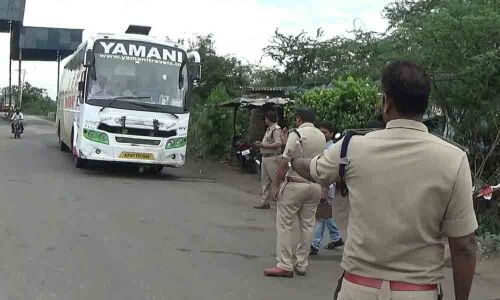 Transport officials seize vehicle for not paying tax in Visakhapatnam