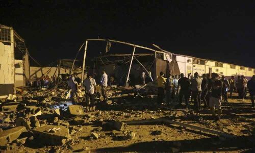 Libya detention centre hit, 40 migrants killed