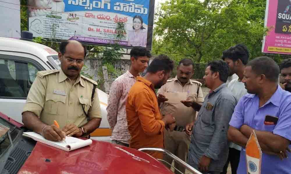 Two ambulances without fitness certificate seized in Mancherial
