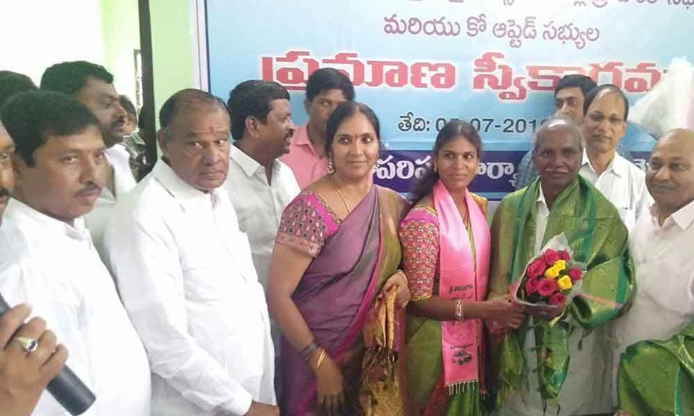 Hemalatha Shekar takes oath as ZP chairperson