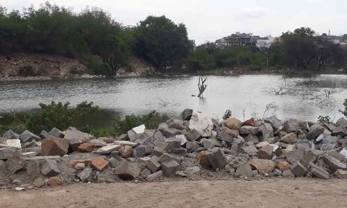 Once pristine, the lake now a pond of filth