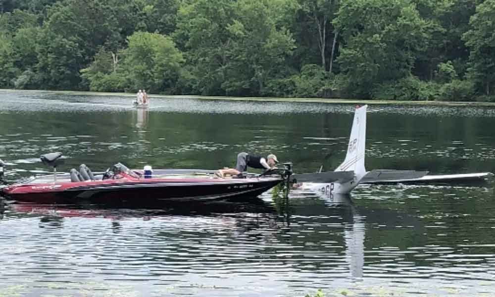 Family escapes serious injury when plane ends up in lake