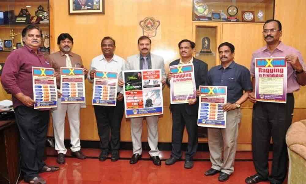 Andhra University Vice-Chancellor releases anti-ragging poster