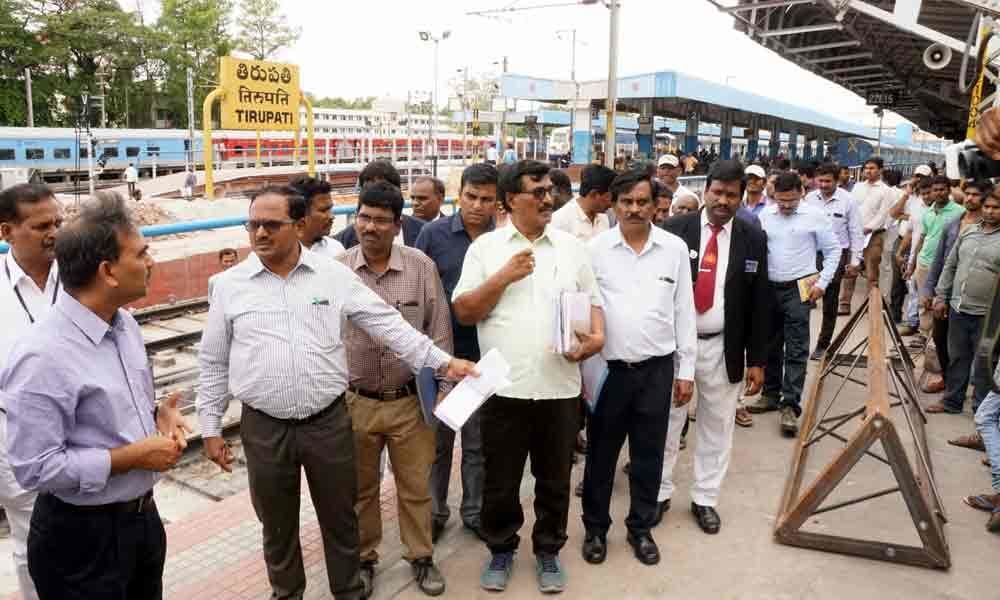 New DRM inspects Tirupati railway station