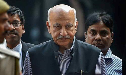MJ Akbar appears for cross-examination in defamation case