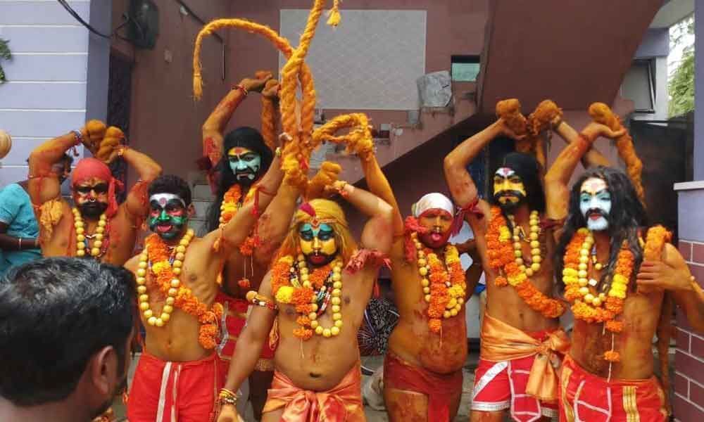 Potharaju, the cynosure of all eyes during Bonalu