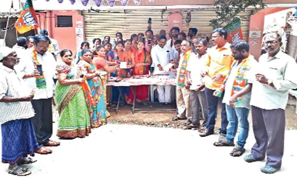 Corporator Kavya launches BJP membership campaign