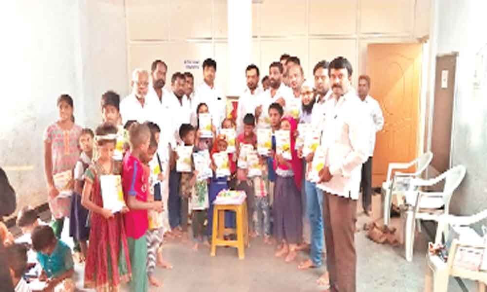 Books distributed to poor students