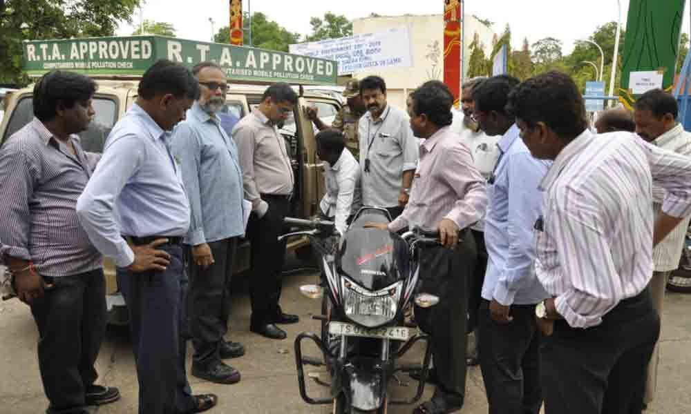 Free vehicle emission check-up camp held in Ramagundam