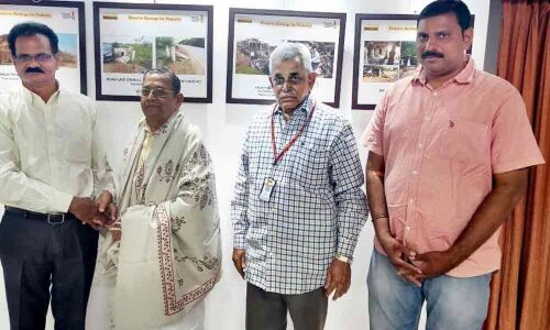 Theatre artiste Venkataiah felicitated