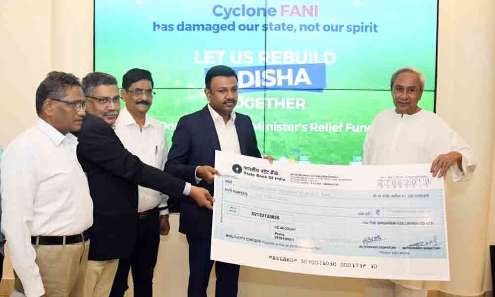 Khammam: Singareni Collieries Company Limited donates 1 cr to Odisha CM Relief Fund