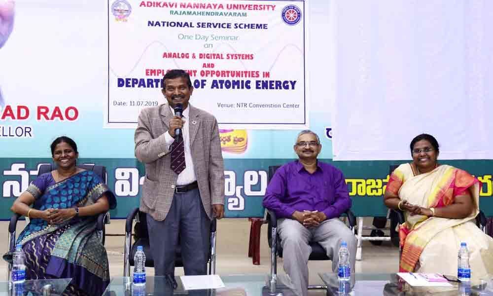 Jobs aplenty in atomic energy sector at Adikavi Nannaya University