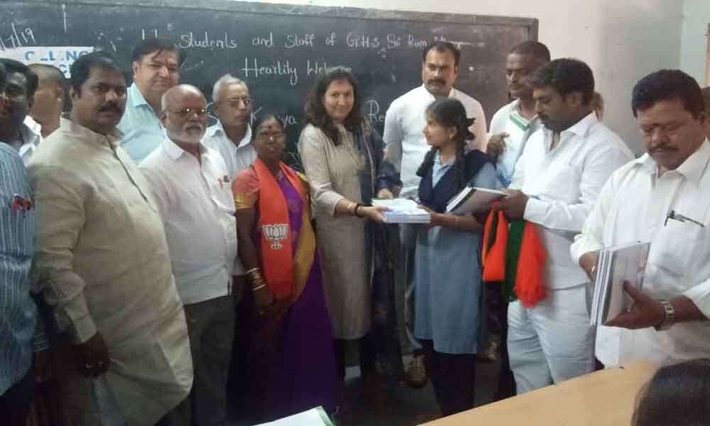 Notebooks distributed to govt school students