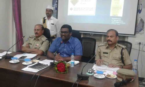 Follow road safety rules to avoid mishaps: Collector  Rajiv Gandhi Hanumanthu