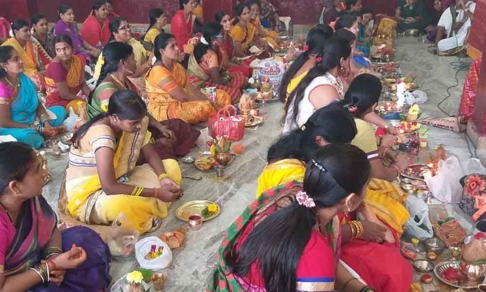 Devotees throng Haribowli temple with Bonams