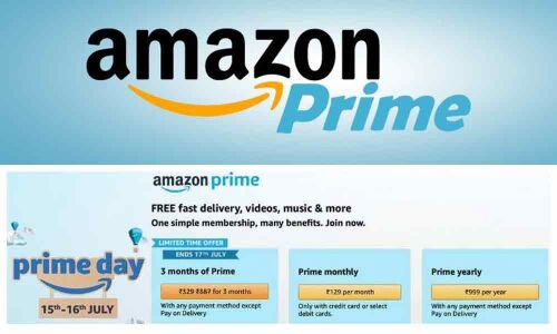 Get Amazon Prime Subscription at Just Rs 499 Per Year
