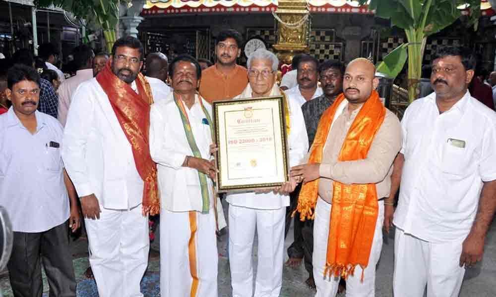 Kanipakam temple gets ISO certification