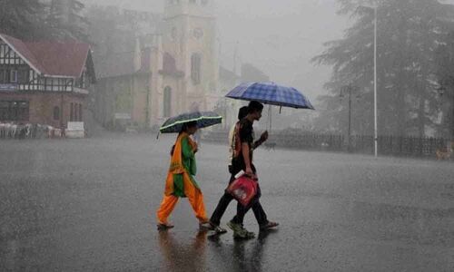 Light to heavy rains in Himachal
