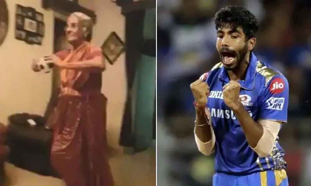 Elder woman mimics Jasprit Bumrahs bowling action, the bowler loves it