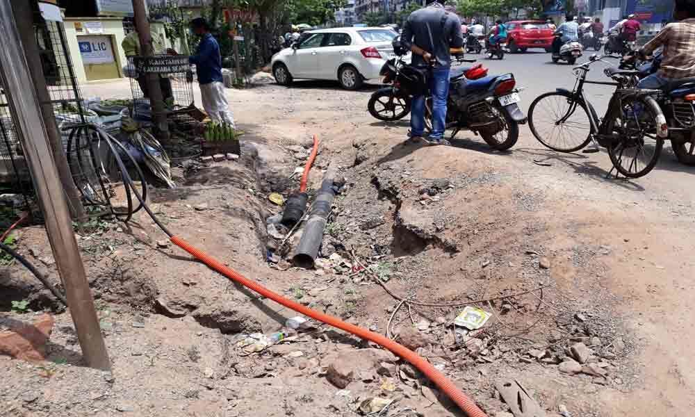 Kakinada Smart City loses sheen due to potholes on roads