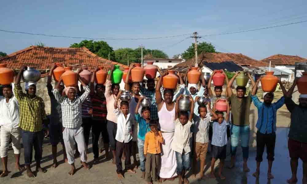 Villagers offer prayers to appease Rain God in Kamareddy