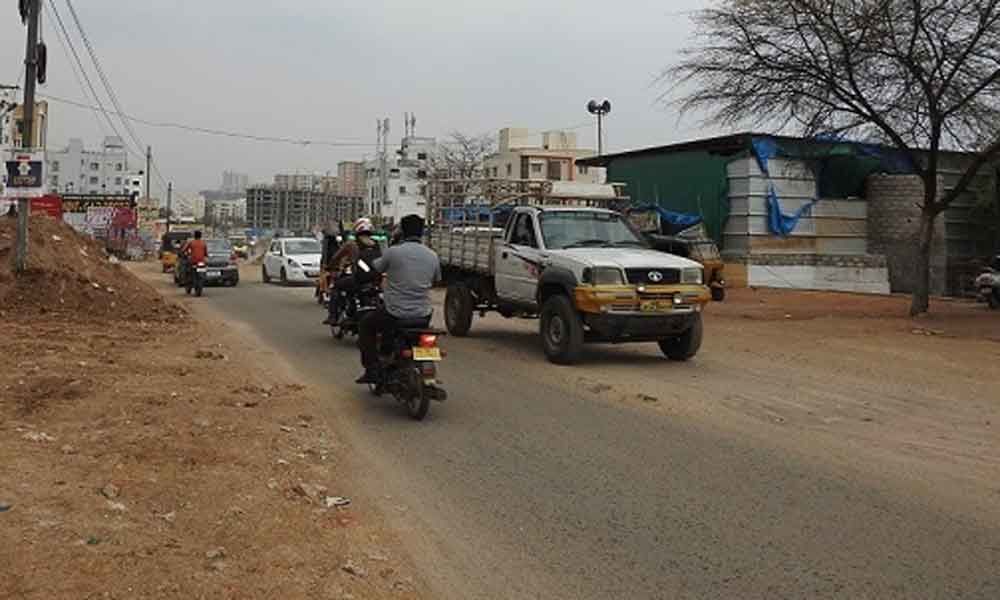 Narrow road woes at Jeedimetla