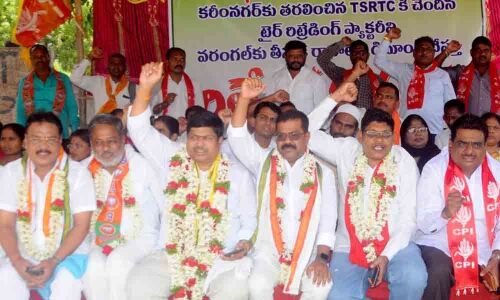 Opposition launches relay hunger strike in Hanamkonda
