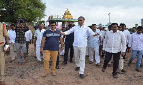 Harish inspects arrangements for KCRs visit