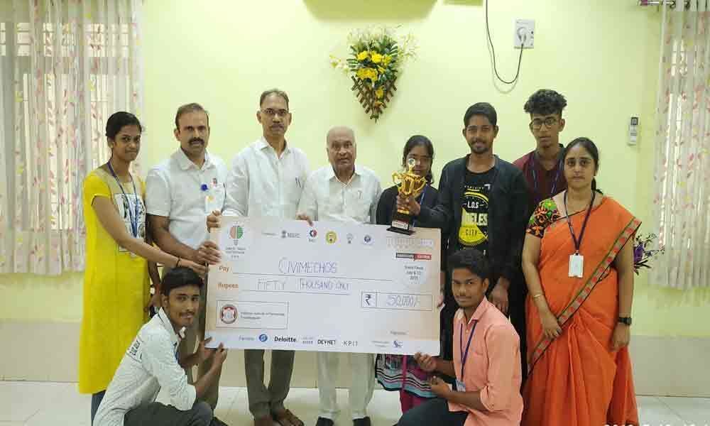 PVPSIT students bag trophy at Smart India Hackathon