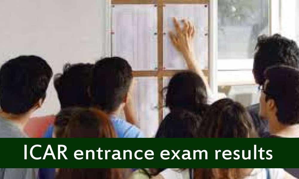 ICAR entrance exam results to be announced today