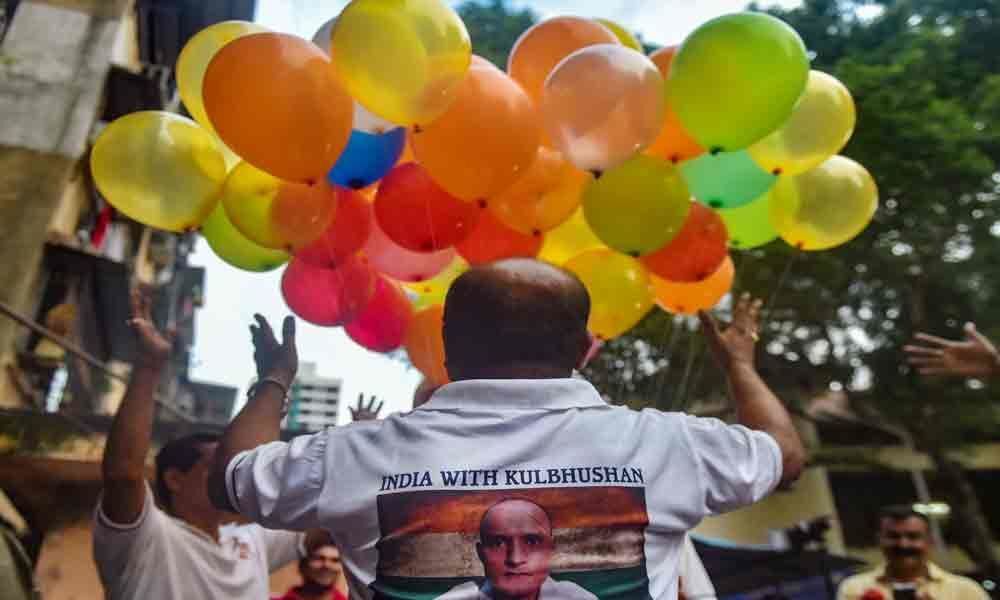 Jadhavs friends release balloons