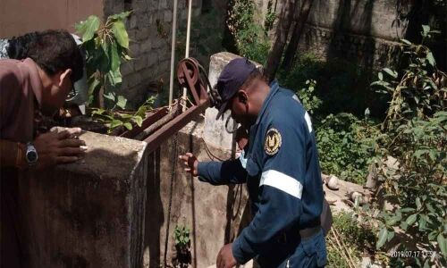 GHMC team rescues 2 kittens from 40-ft well