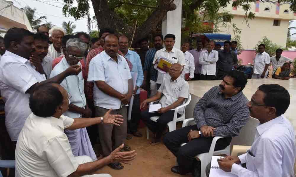 Collector visits thermal plant-hit village