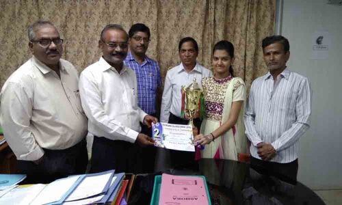 SCCL GM congratulates young singer in Khammam
