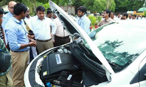 Electric taxi tested on ghat road