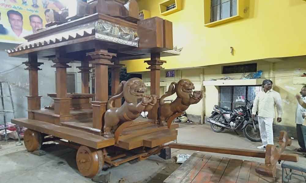 Mahankali temple decked up for Bonalu
