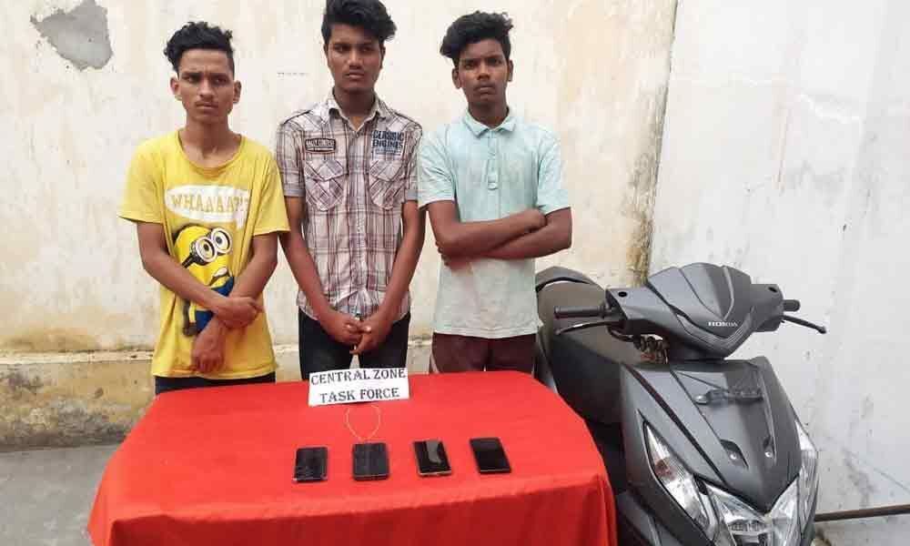 4 held for theft; gold chain, bike, cell phones recovered in Hyderabad