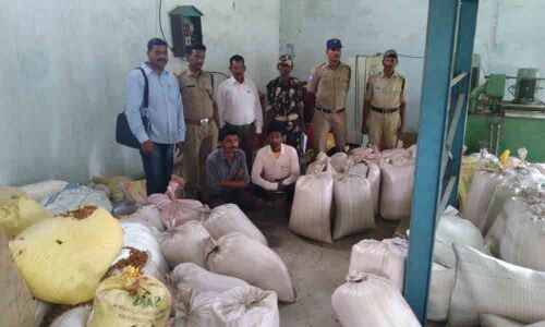 122 PDS rice bags seized in Asifabad