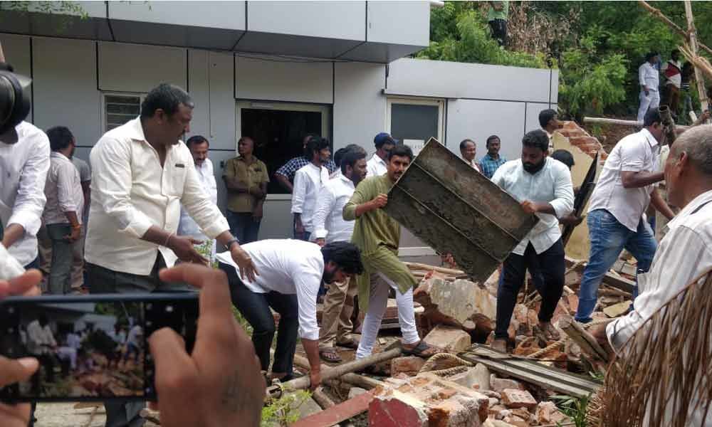 Under construction water tank slab collapsed