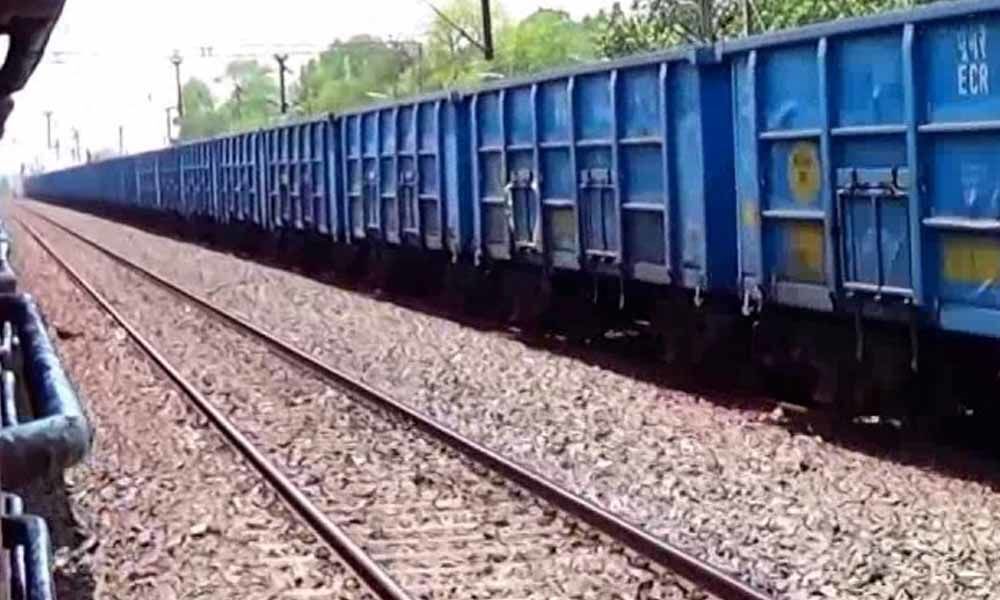 Goods train witnessed spreading out smoke at Nandaluru