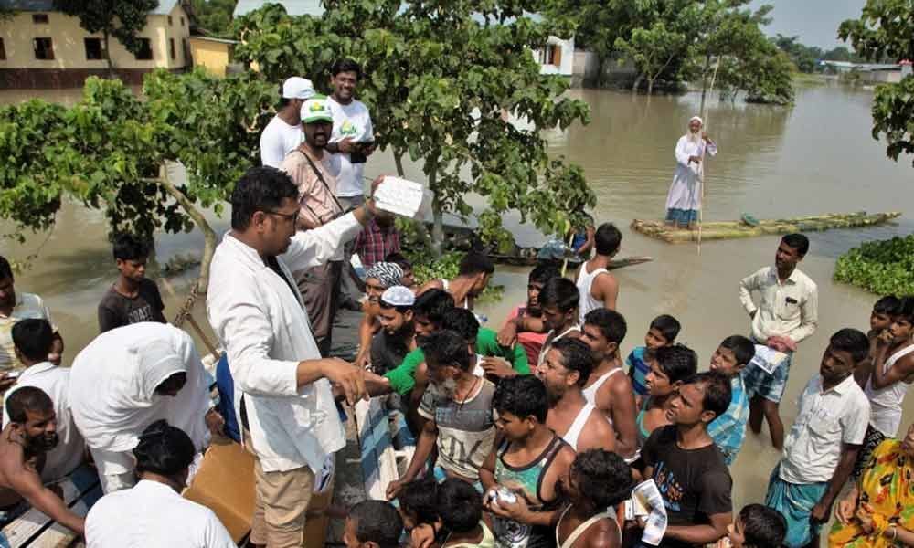 Flood waters show receding trend in Assam