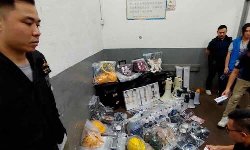 Hong Kong police seize explosives ahead of weekend protests