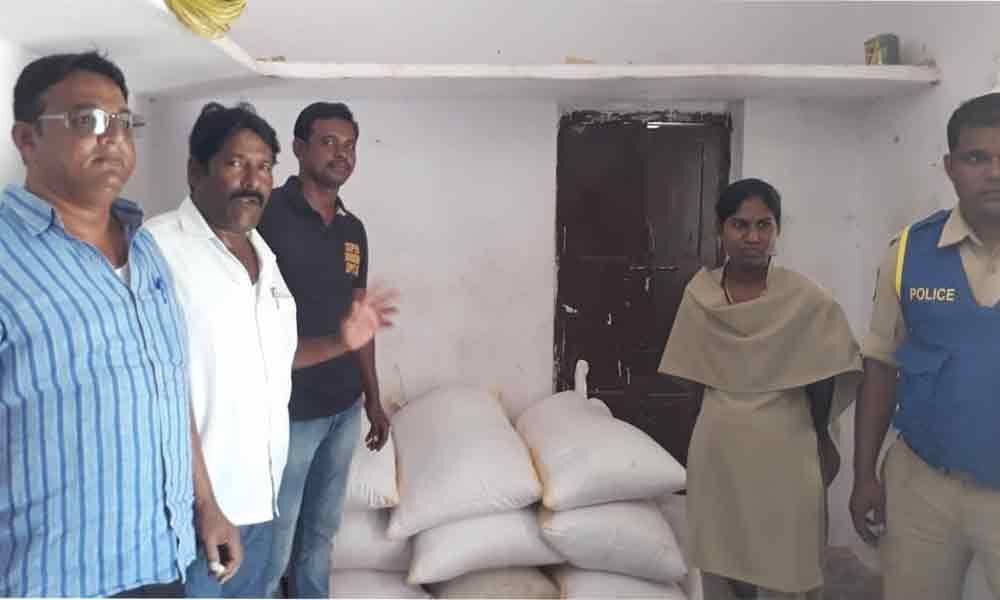 8 quintals PDS rice bags seized in Nirmal