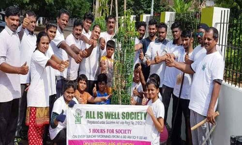 All is Well organisation takes up plantation drive in Kakinada