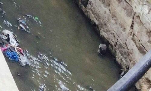 Open sewage emits foul smell