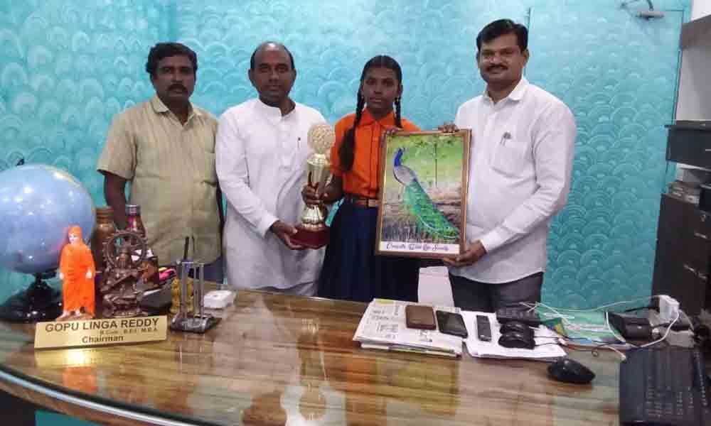 Rising Sun School student bags first prize in Warangal