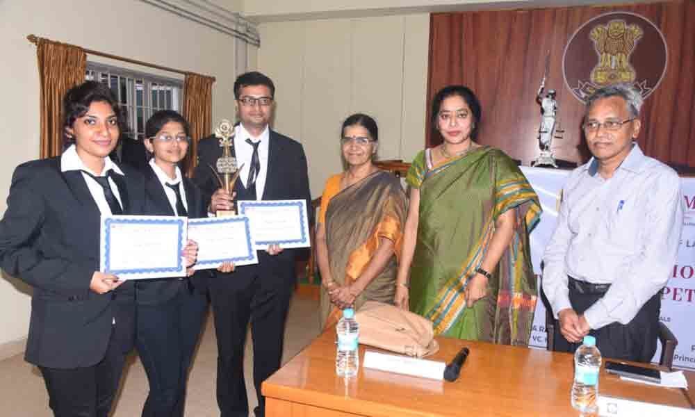 DSNLU wins GITAM moot court trophy in Visakhapatnam