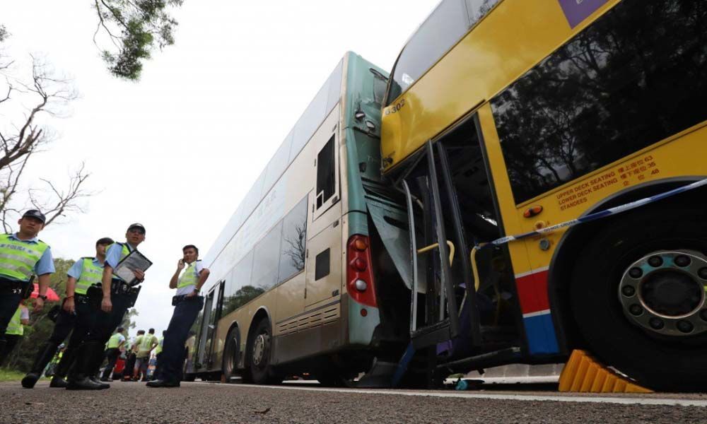 77 injured in Hong Kong bus mishap
